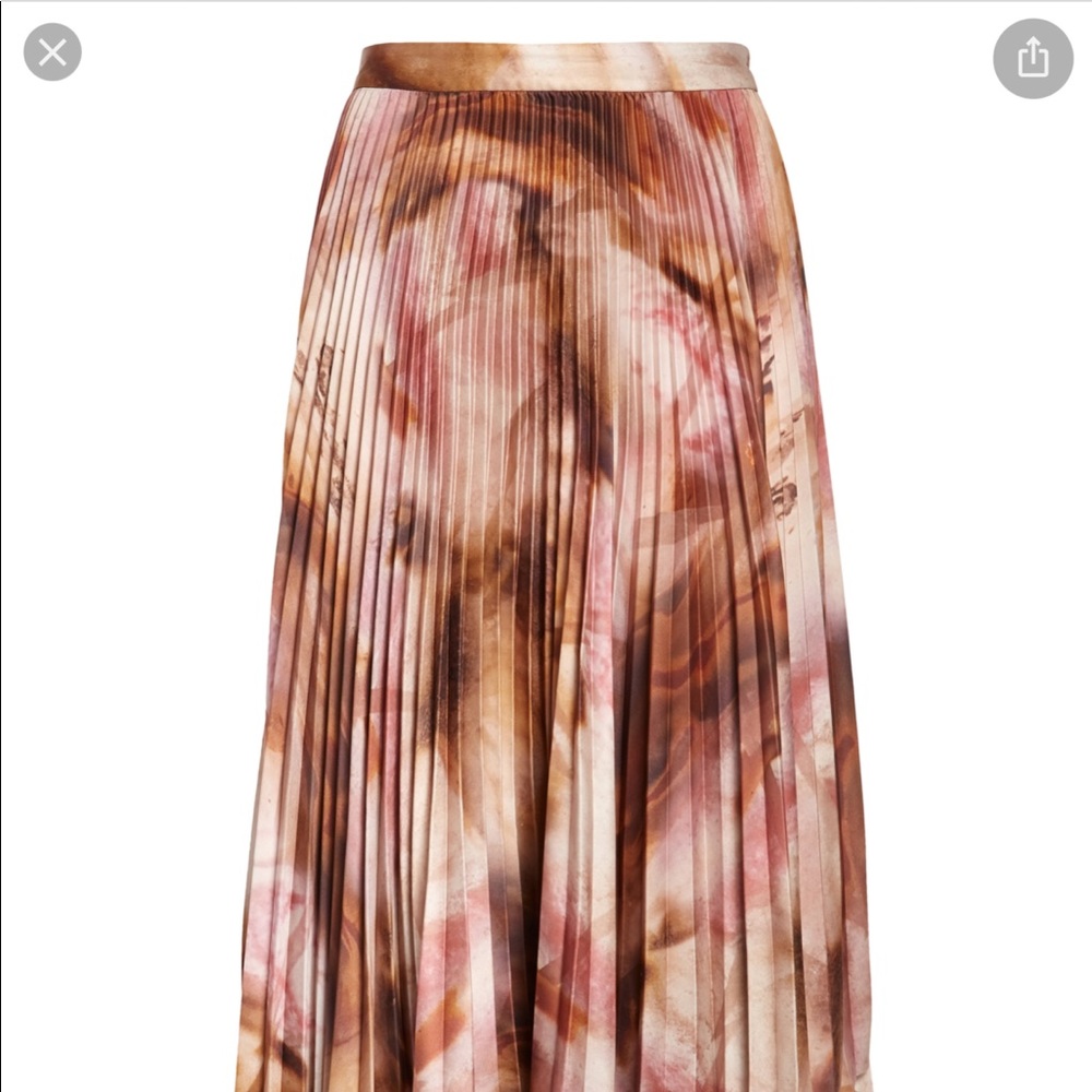 NWT ALLSAINTS Lerin Amber Pleated Skirt, Size 4